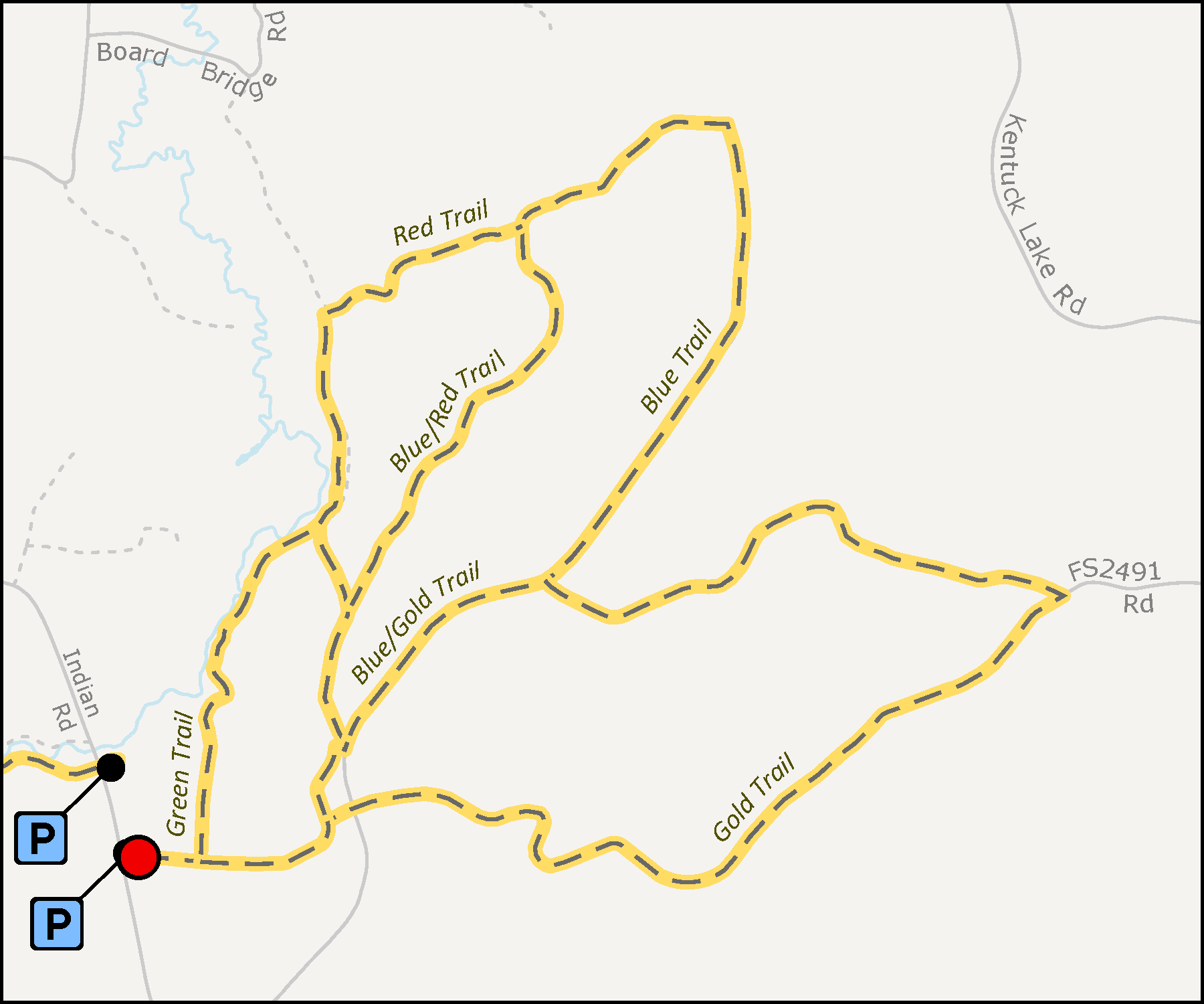 Map - Deerskin Snowshoe Trail
