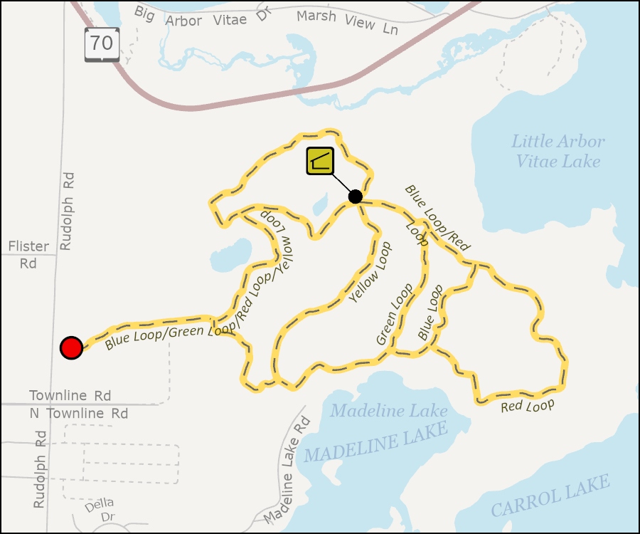Map - Madeline Lake Trail