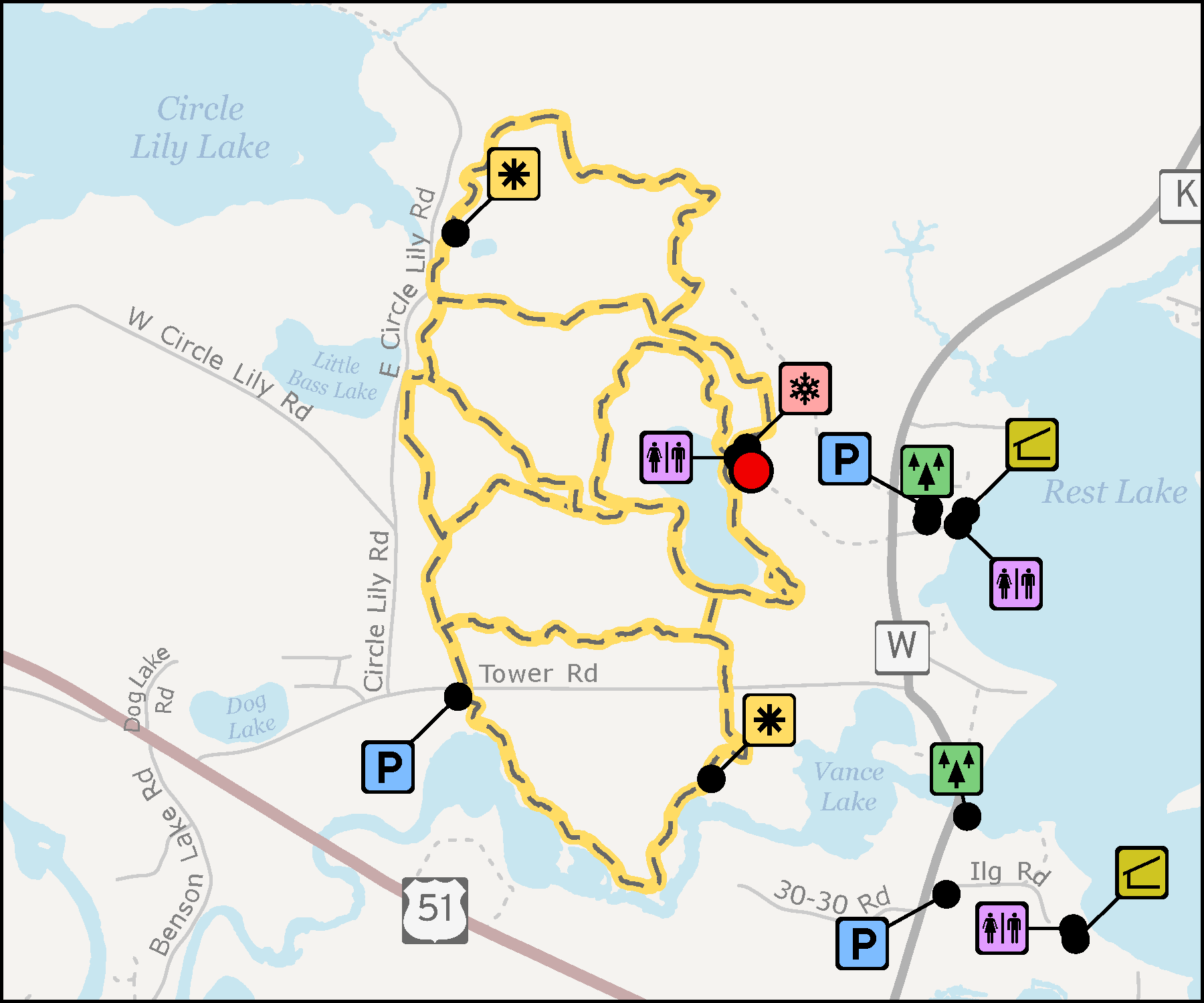 Map - North Lakeland Discovery Center Trails