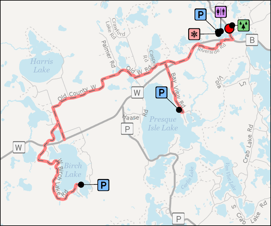 Map - Presque Isle Winchester Bike Route