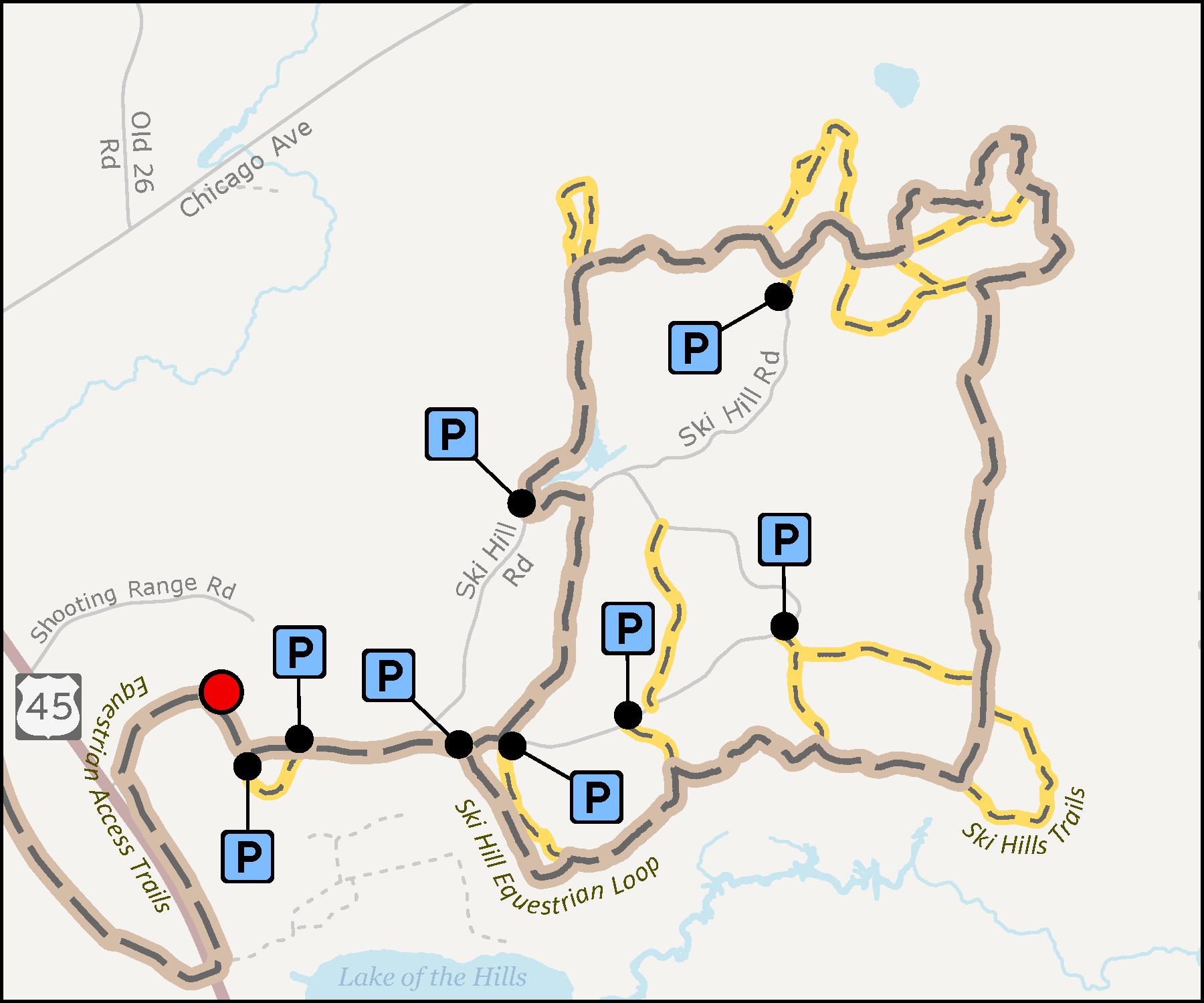 Map - Ski Hill Trails