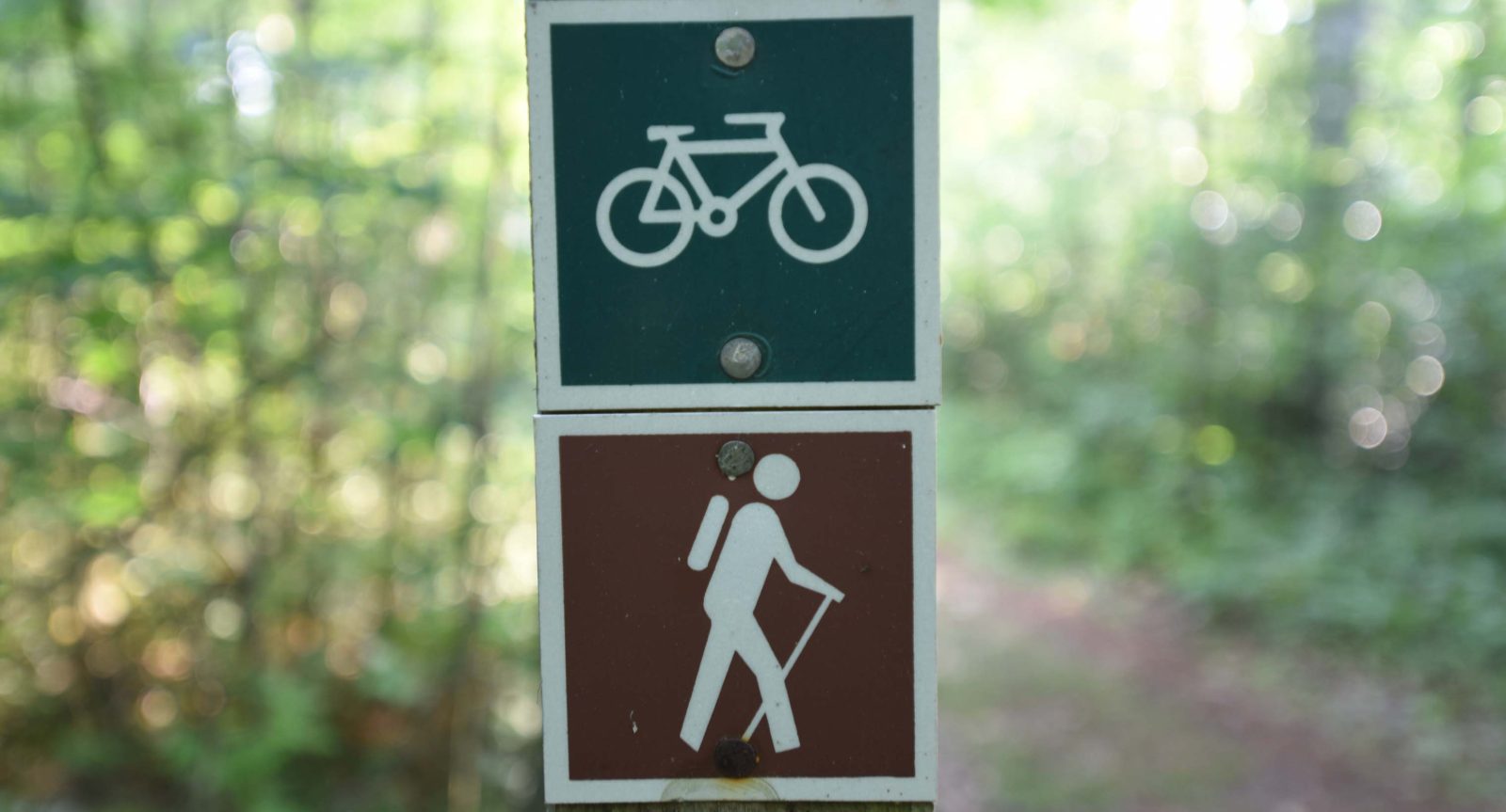 Lumberjack Trail allowed activities sign