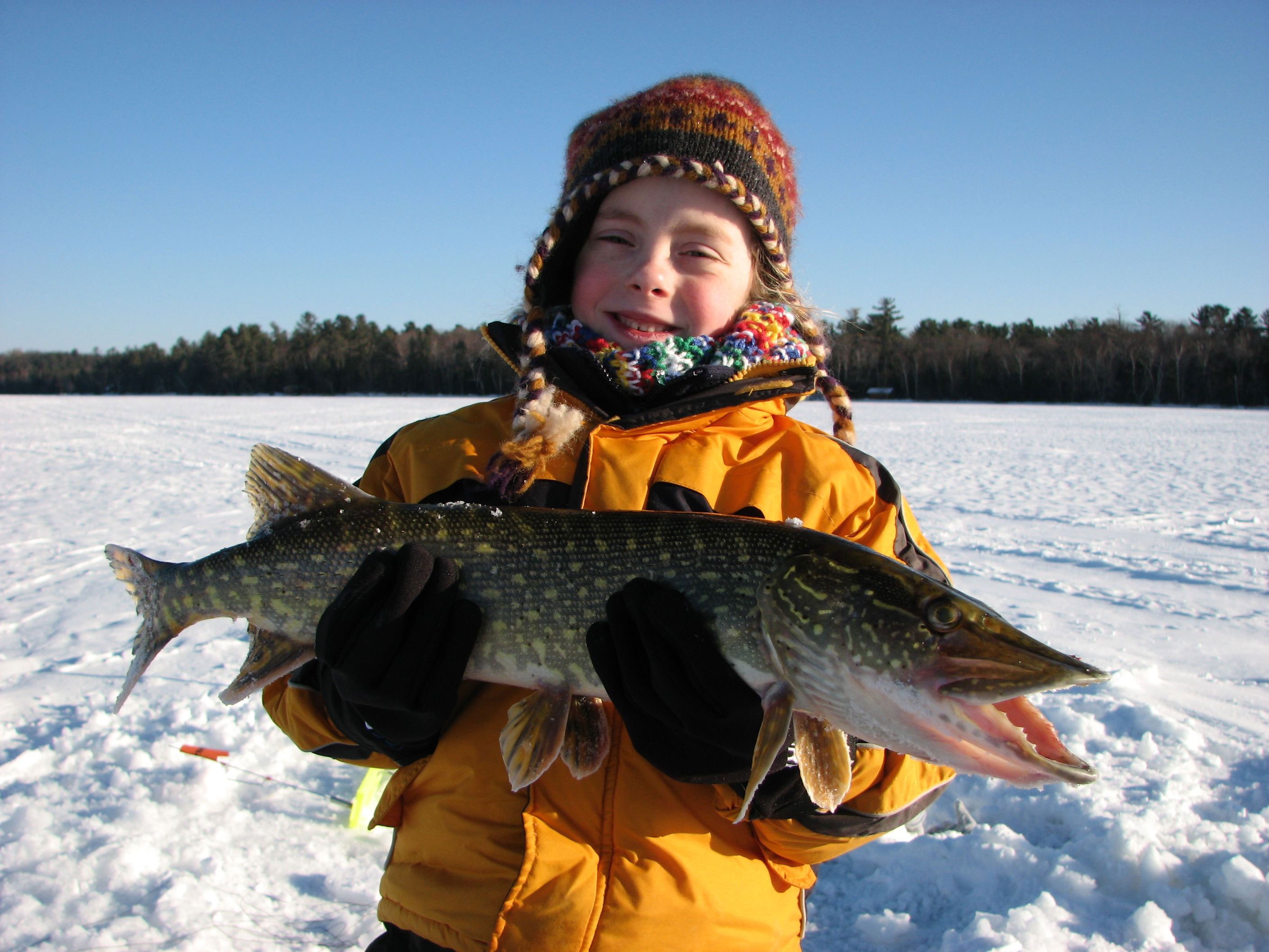 Ice fishing in Vilas County