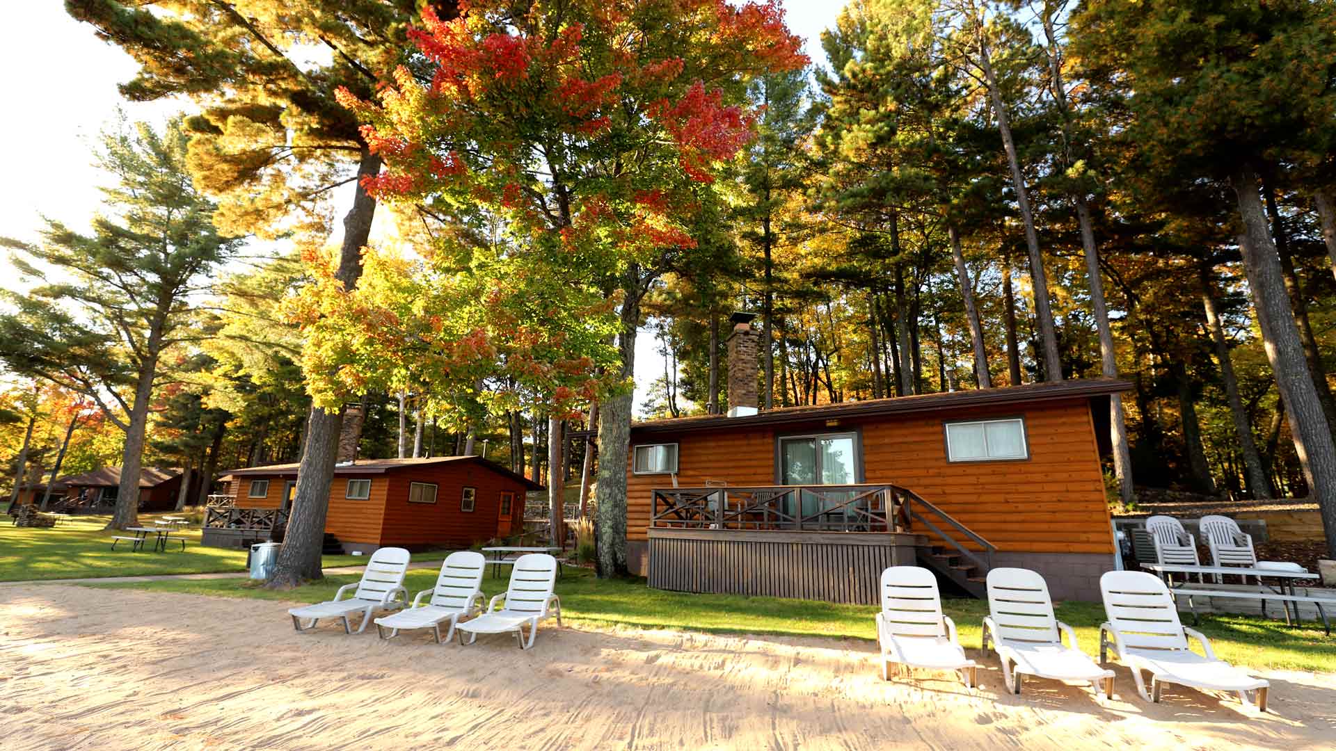 Serenity Bay Resort offers lakeside cabins on Little St. Germain Lake in Vilas County, Wisconsin.