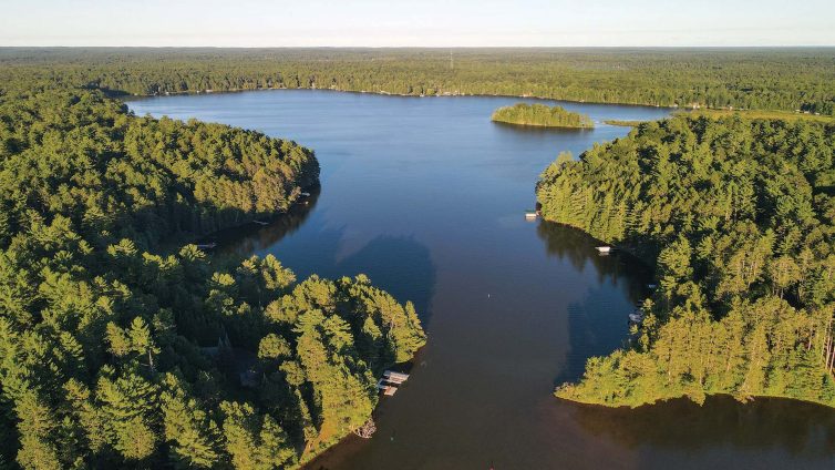 Drone shot of Eagle Lake
