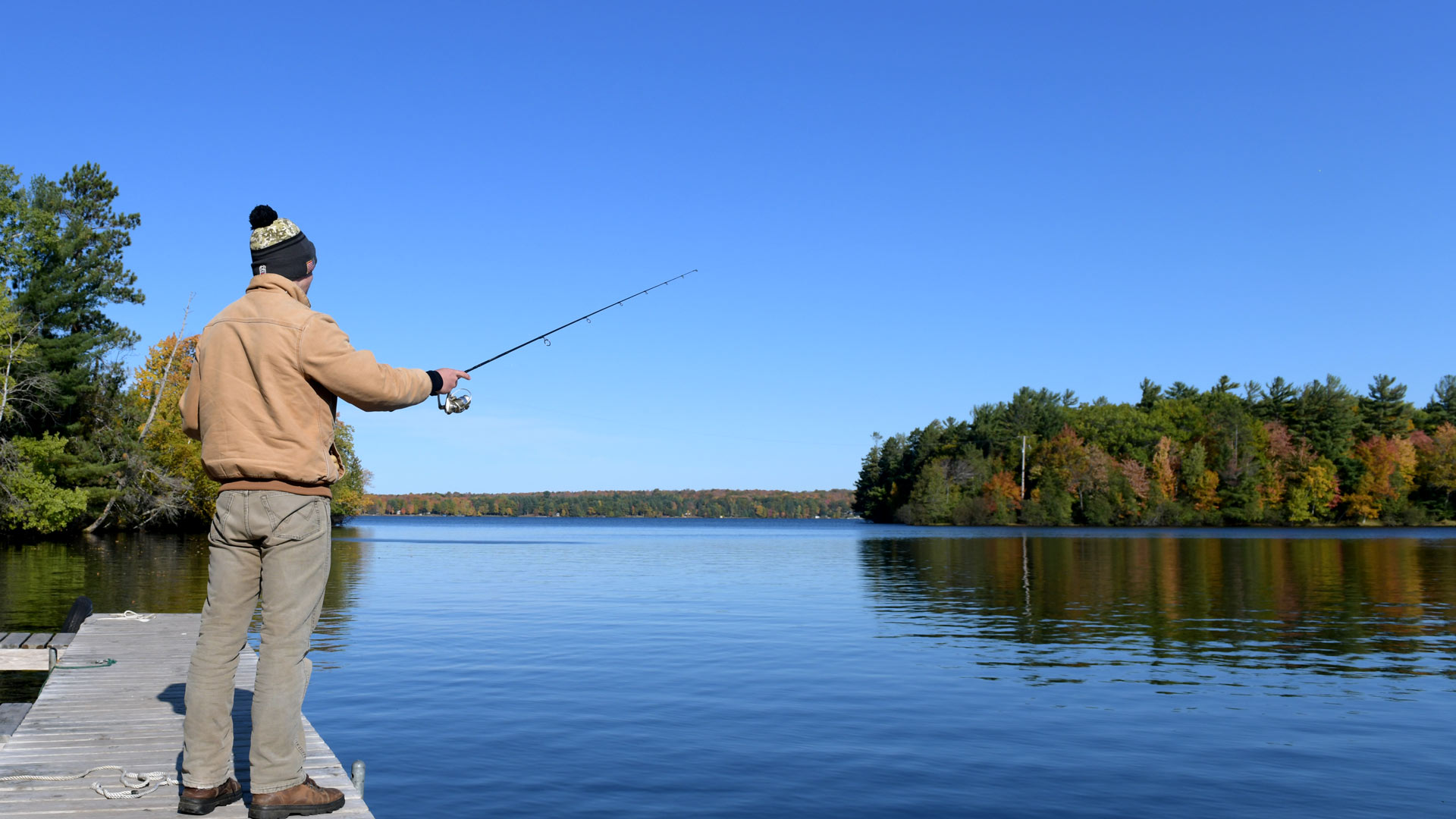 Fishing at Point of View Resort in Vilas County, Wisconsin.