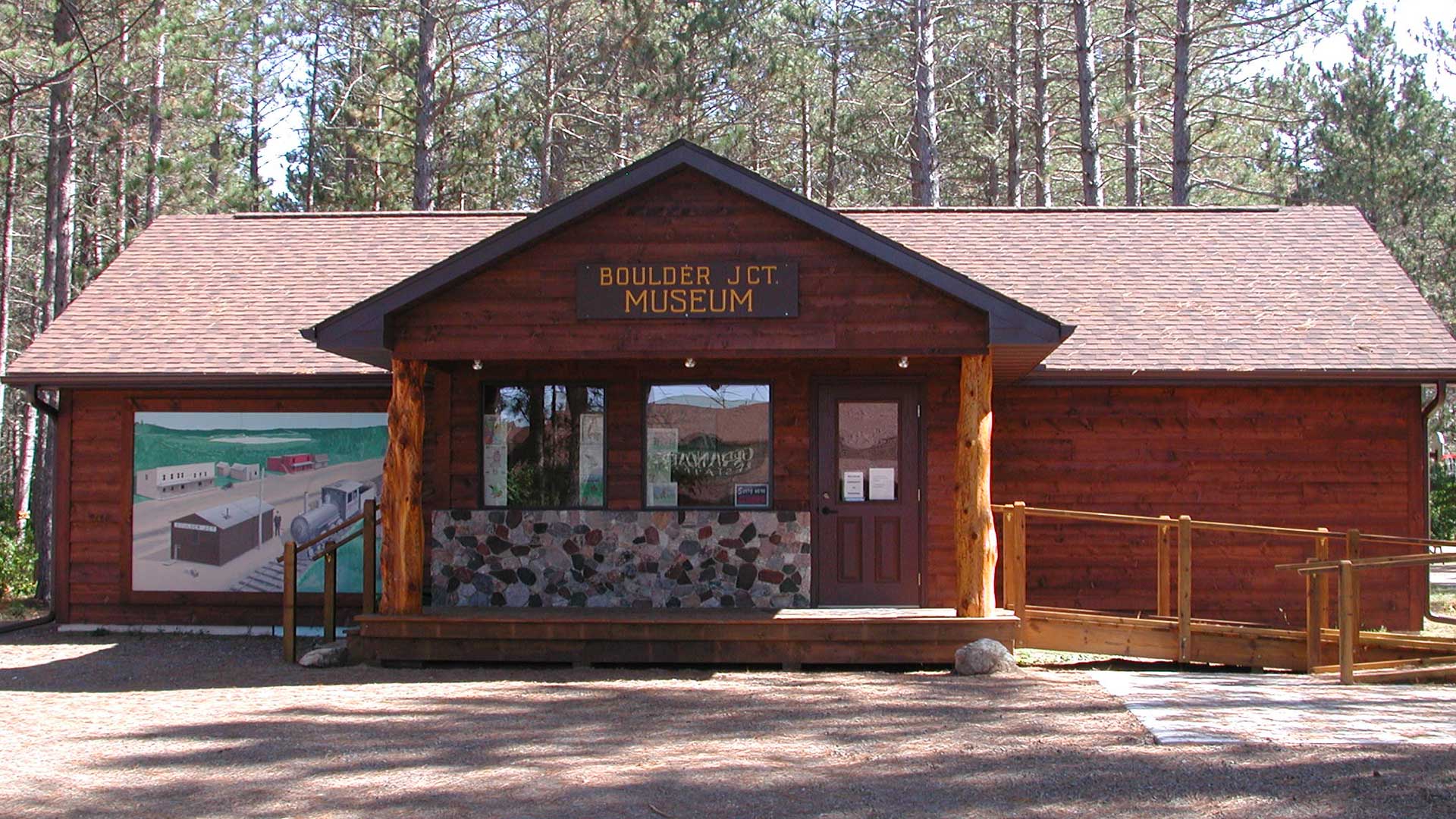 Entrance to the Boulder Junction Historical Museum