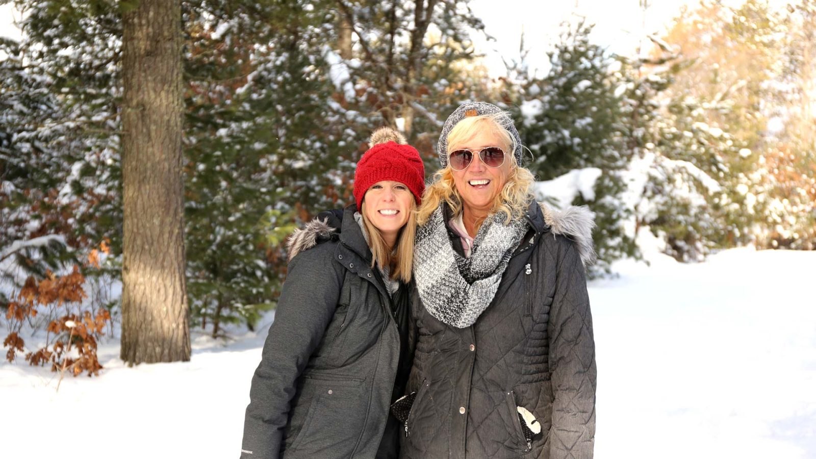 Mother and daughter at Boulder Junction Winter Park in Vilas County WI