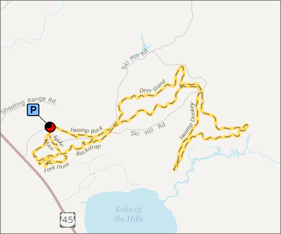Sucker Springs (LAMBO) Mountain Bike Trails map