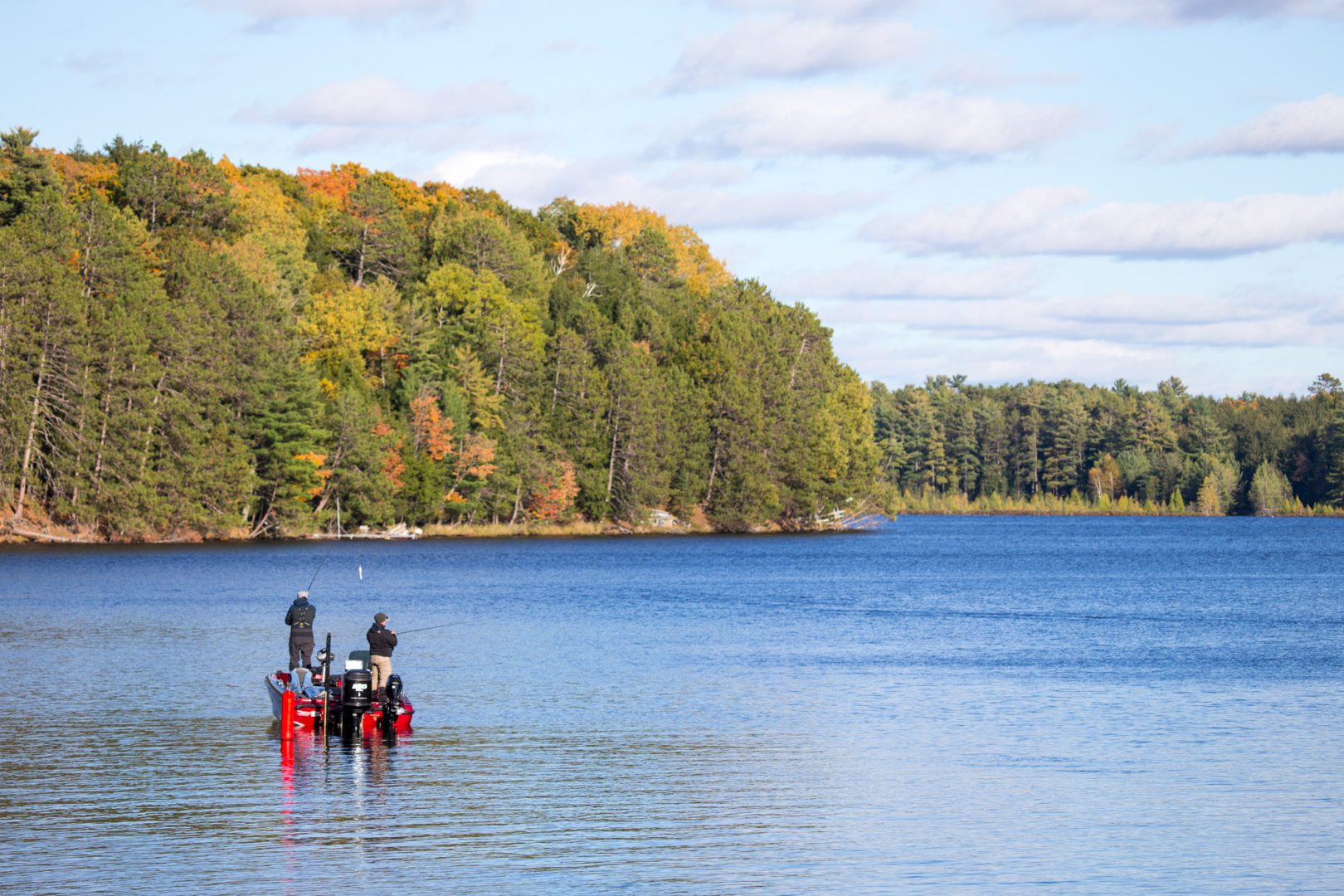 Fall fishing on Lynx Lake in Eagle River