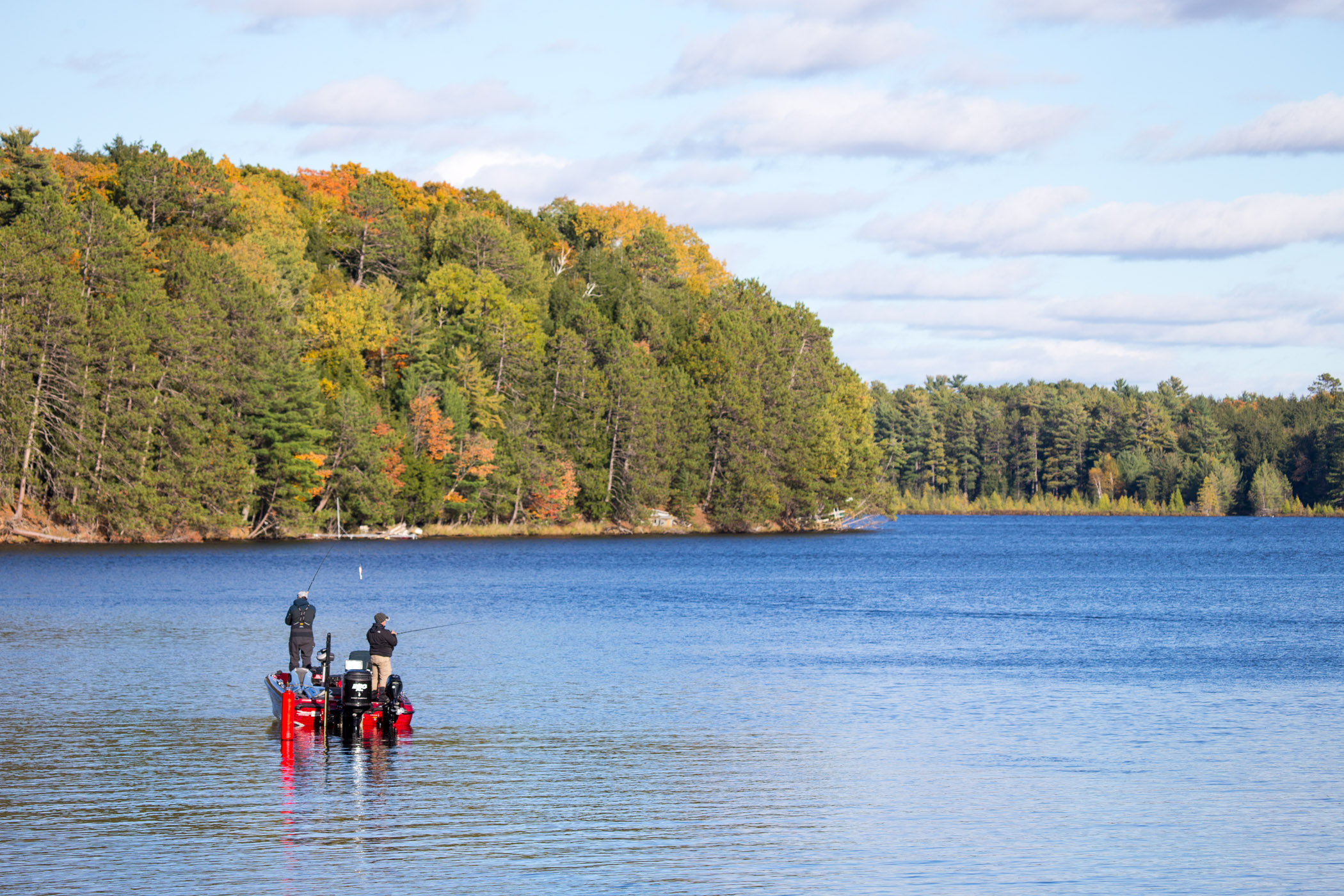Fall fishing on Lynx Lake in Eagle River