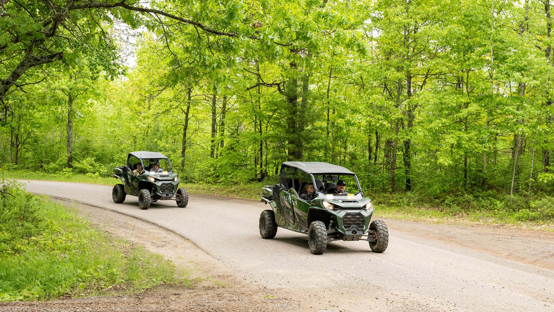 UTVing a paved trail in Land O Lakes