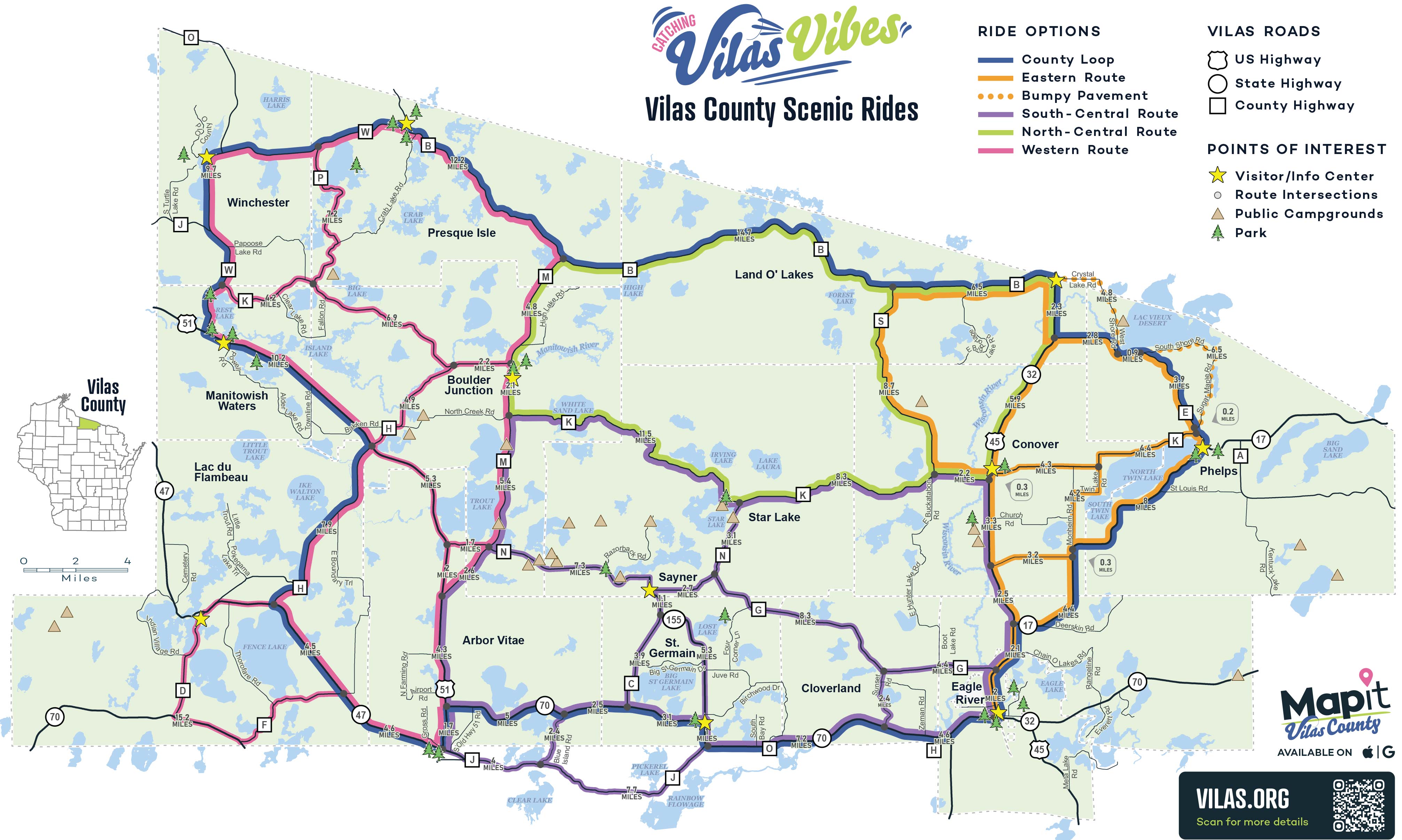 Scenic Rides map